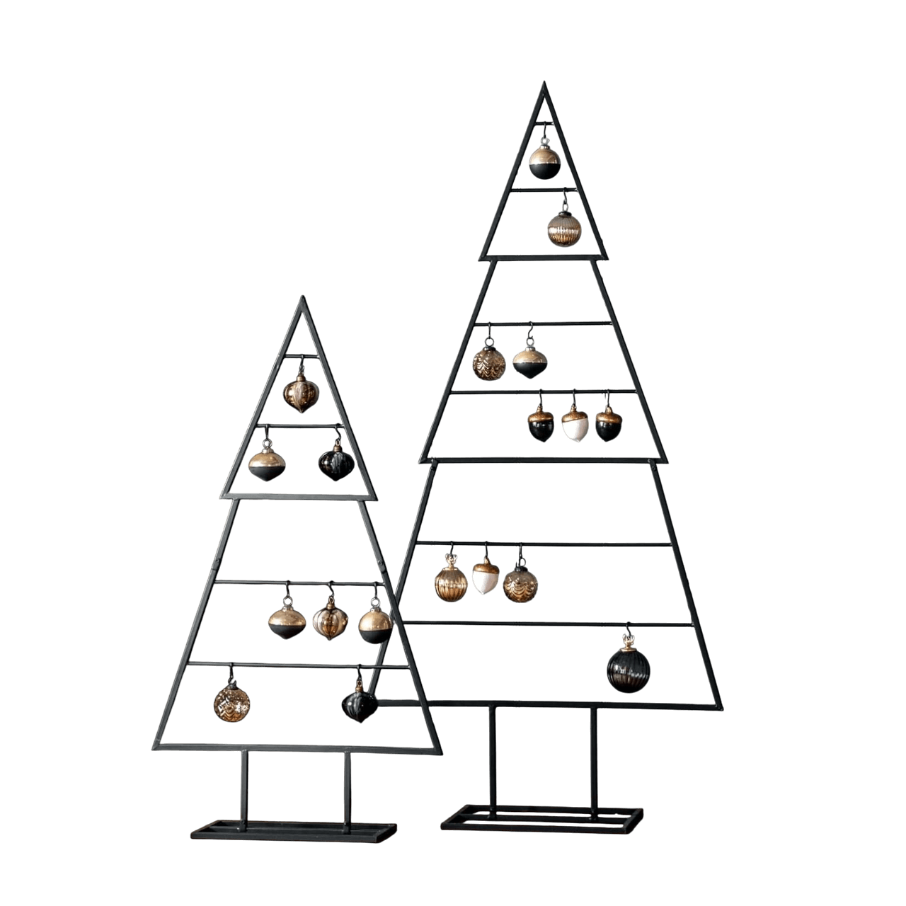 IRON XMAS TREE FRAME (COLOR) SET OF 2